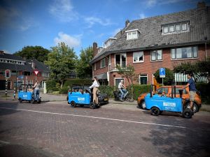 Convoy of BSO Bus vehicles, carrying children
