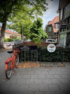Cycle parking outside shops