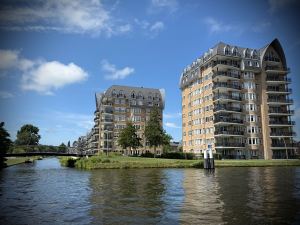 Apartment blocks on the Vliet canal