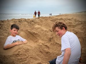 Fun on the beach at Wassenaarse Slag