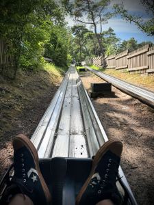 On the way to the top on the Toboggan