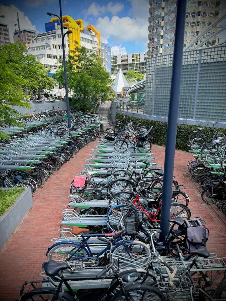 Cycle parking at Rotterdam Blaak station