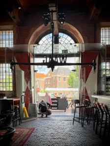 Looking out to the Rijn from inside Waag