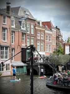 Paddle boarders on the Rijn