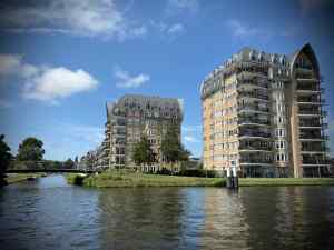 Apartment blocks on the Vliet Canal
