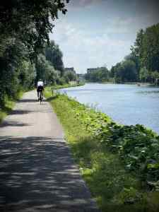 Riding along the Vliet Canal