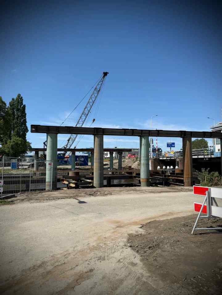 Construction at Lammebrug bridge