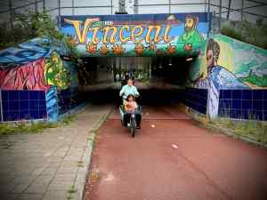 Artist themed underpass on IJsclubpad