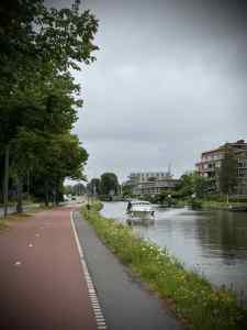 Riding along Westvlietweg