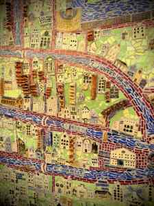 Ceramic Map of Delft by Nan Deardorff-McClain