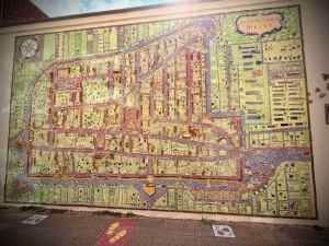 Ceramic Map of Delft by Nan Deardorff-McClain