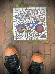 No bicycles here sign