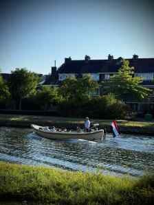 Boat passing on the Rijn-Schiekanaal canal