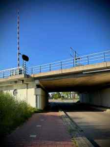 Cycle path under Hoornbrug bridge