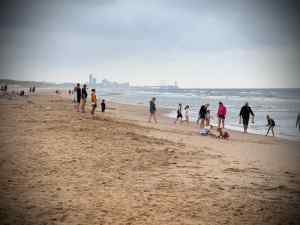 On the beach, looking towards Den Haag
