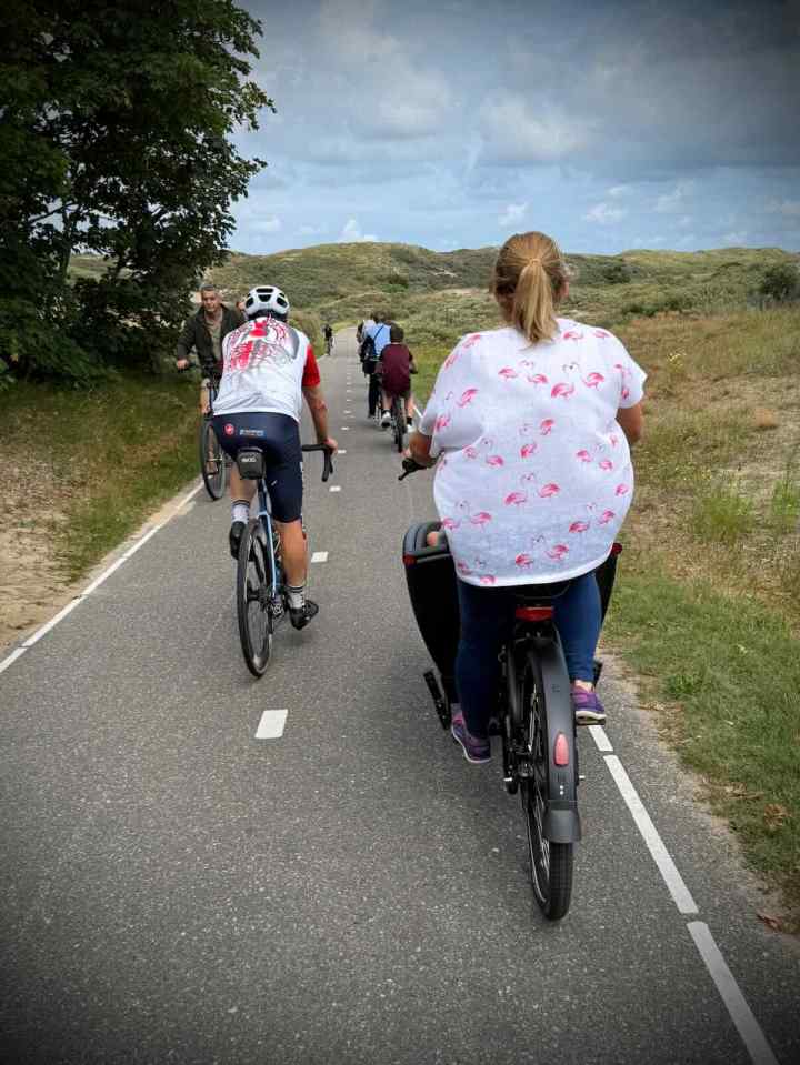 Mixing with some sport cyclists