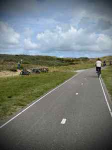 Cycle parking and a route to the beach