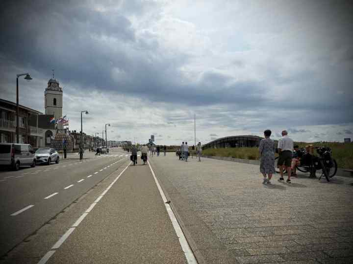 Riding along Boulevard