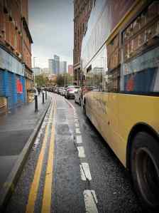 Painted lane, without protection