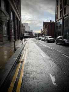 Painted lane, without protection