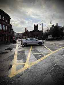 Car blocking the box junction
