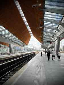 On the Metro platform at Bijlmer ArenA station