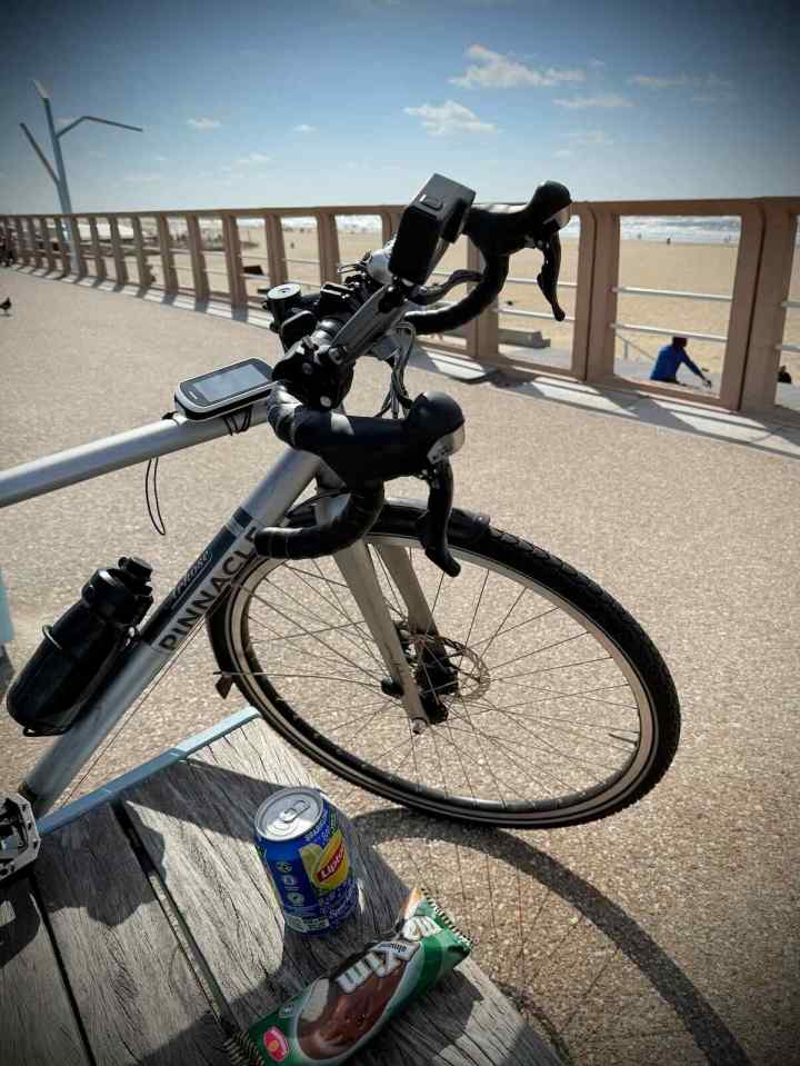 Stopping for a drink and ice cream
