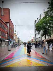Rainbow flag on Grote Marktstraat