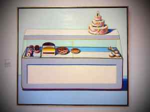 Bakery case painting by Wayne Thiebaud
