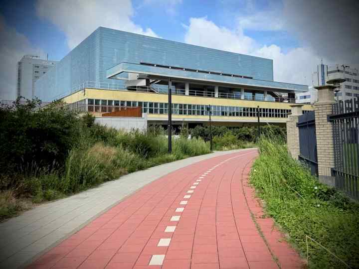 Cycle path circling the Organisation for the Prohibition of Chemical Weapons building