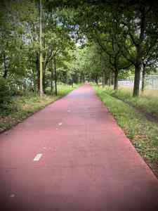 New concrete cycle path Oude Trambaan
