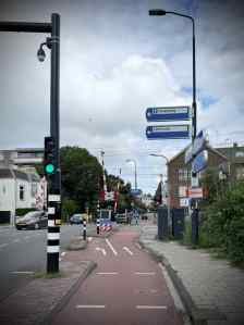 Approaching a level crossing on Haagweg