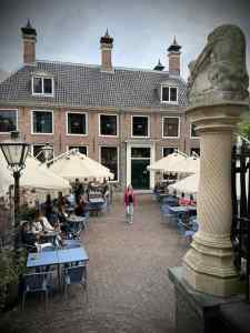 Square at the bottom of Burcht van Leiden