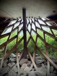 Looking out from the ground floor