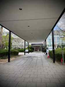Covered entrance to centre:mk