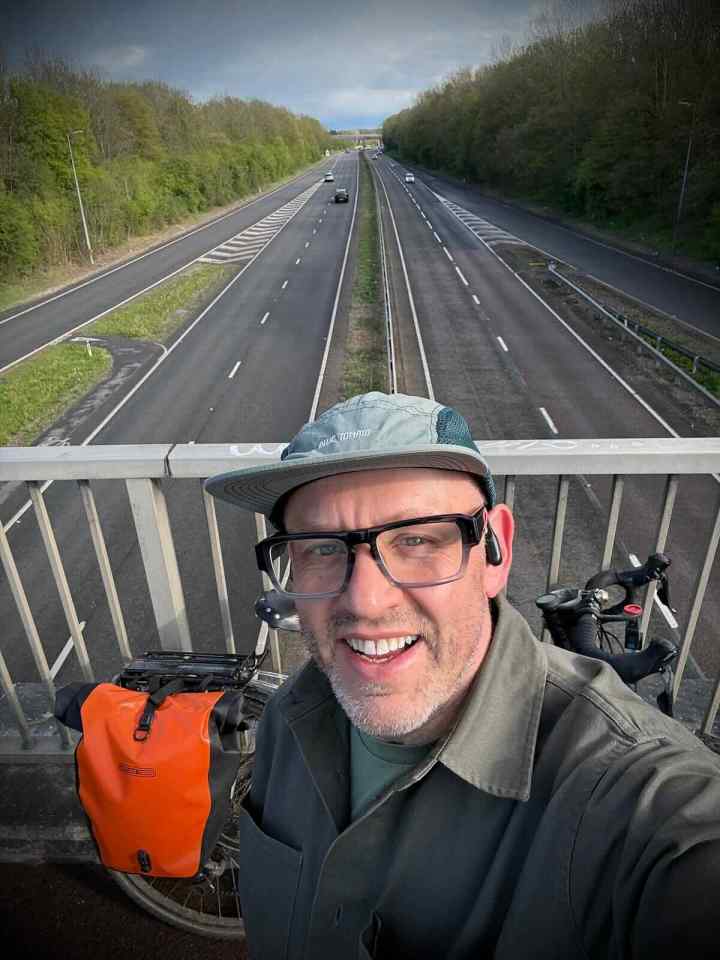 Crossing the A5 on the Redway bridge