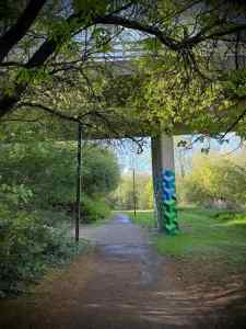 Portway bridge with street art