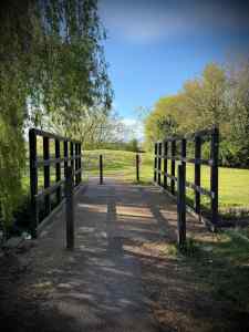 Bridge with accessible barriers at Lodge Lake