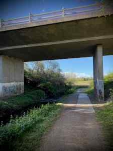 Passing under bridge carrying H2 Millers Way