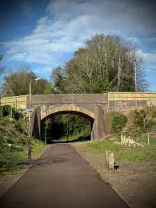 Redway on the location of the former Newport Pagnell Railway and Bradwell Road bridge