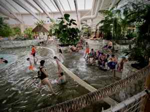 Outside the wave pool