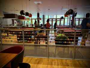 Pool tables in the Sports Café