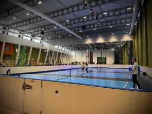 Badminton courts in the Sports Hall, The Plaza