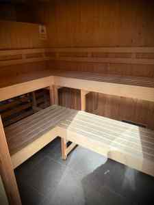 Inside our sauna