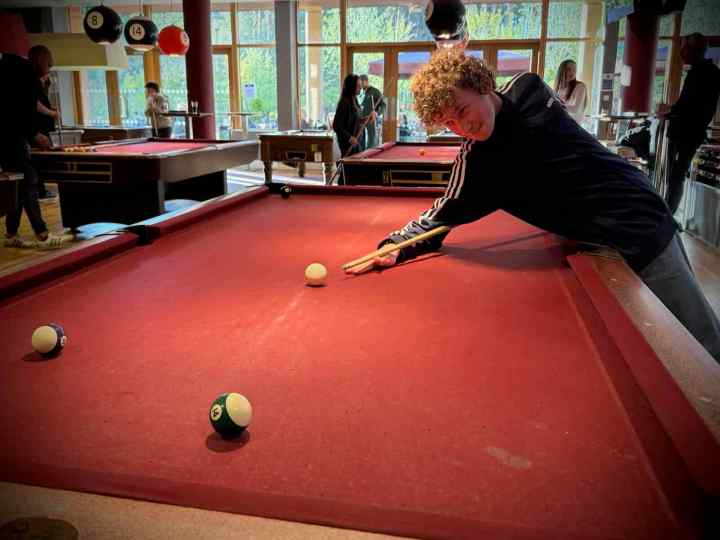 Playing American pool