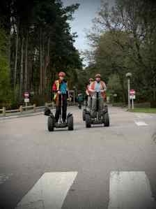 People riding Segways
