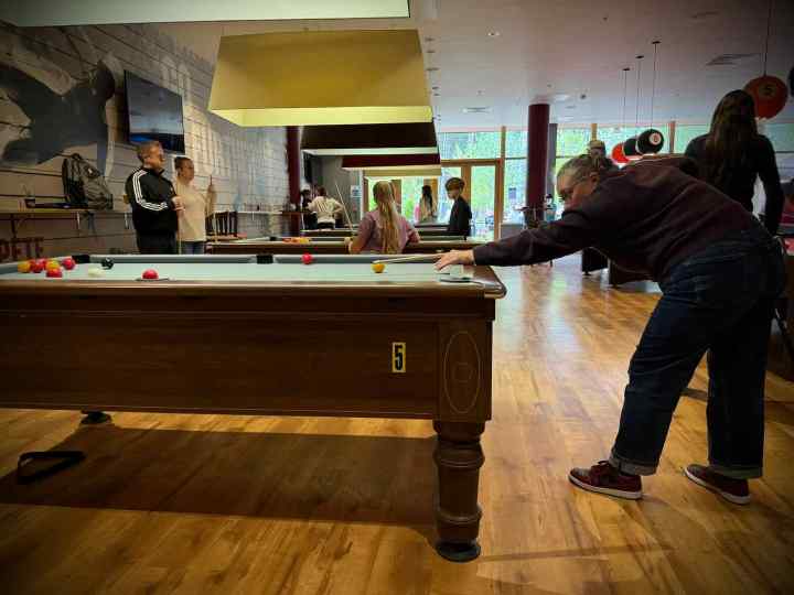 Playing pool