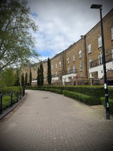 Houses overlooking Caldecotte Lake