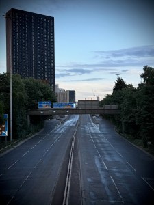 Eastbound view from the Horseshoe Bridge