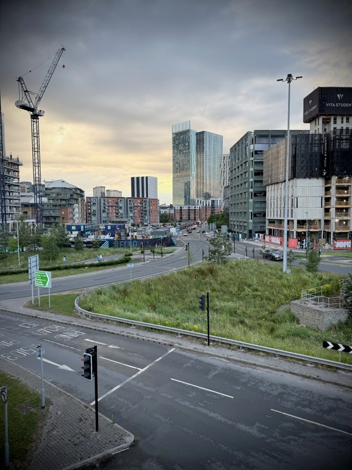 View towards Medlock Street from over the Princess Road junction